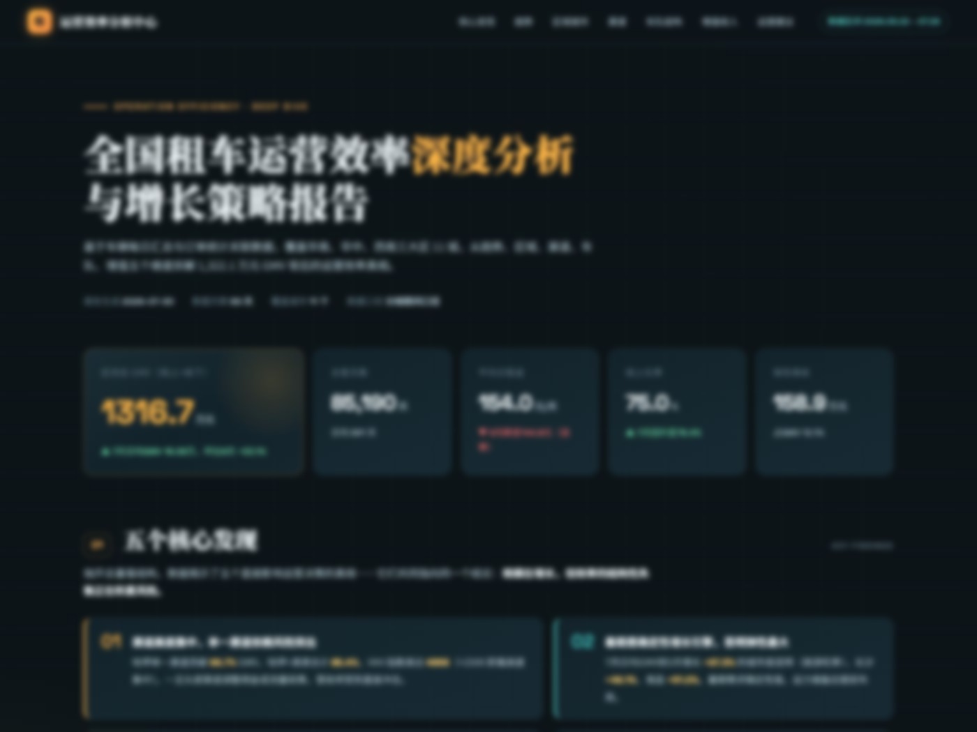 AI 自动生成的经营分析报告：核心发现